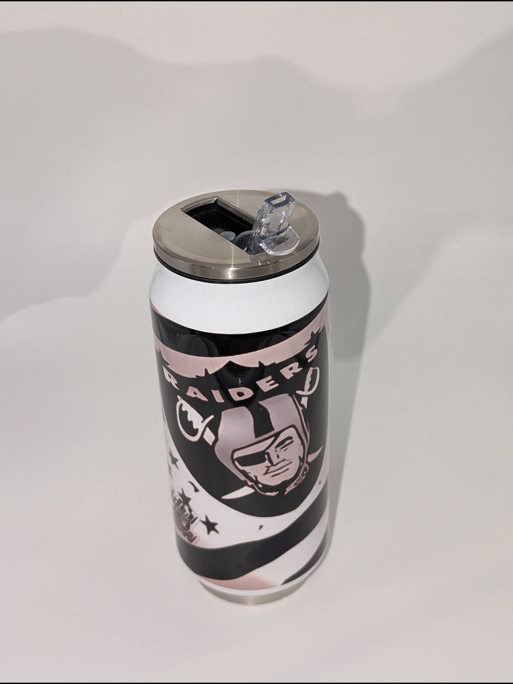 Raiders Insulated Soda Can Tumbler 16oz Stainless Steel - Brand New
